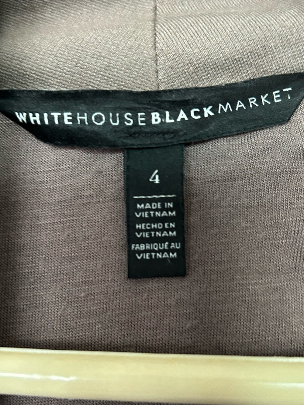 White House Black Market asymmetrical cowl-neck jacket sz 4 - Picture 9 of 15